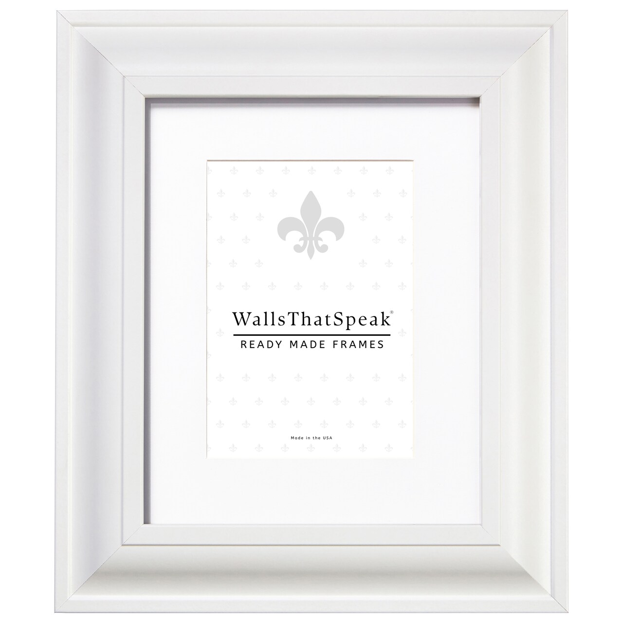 Upscale 2", White Satin Mica Matted Picture Frame by wallsthatspeak
